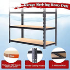72" H Storage Shelves,Storage Shelves Heavy Duty,2400LBS Metal Shelving Units,Adjustable Garage Shelving Heavy Duty for Garage Storage,Warehouse,16"x35.5"x72"
