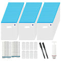 100 Pcs 3D Filament Storage Bags 13.4 x 11.8 Inch Reusable 3D Printer Filament Storage Bags and Humidity Indicator Cards Vacuum Sealed Kit with sealed bag clips pen pump for Keeping Files Dry
