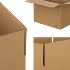 FARRAY 100 Pack 8x6x6 inches Shipping Boxes, Study Corrugated Small Cardboard Boxes for Mailing Packing, Brown