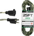 Iron Forge Cable Camo Outdoor Extension Cord 25 ft, 16/3 SJTW 25 Foot Camoflauge Exterior Extension Cord 3 Prong, Weatherproof Heavy Duty Power Cable for Outside, Deck, Landscaping, Lawn & Hunting