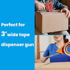TAPEBEAR Clear Packing Tape 96 Rolls, 1.88" x 55Yards x 2.0mil Thick, Acrylic Adhesive Shipping Tape for Mailing, Sealing, Box Office Moving Packaging, Total 5280Yards