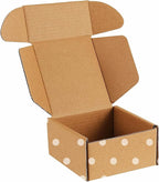 Green Recyclable Cardboard Small Gift Mailer Boxes for Shipping Packaging Craft Gifts Giving Products (Brown, 4 x 4 x 2 Inch)