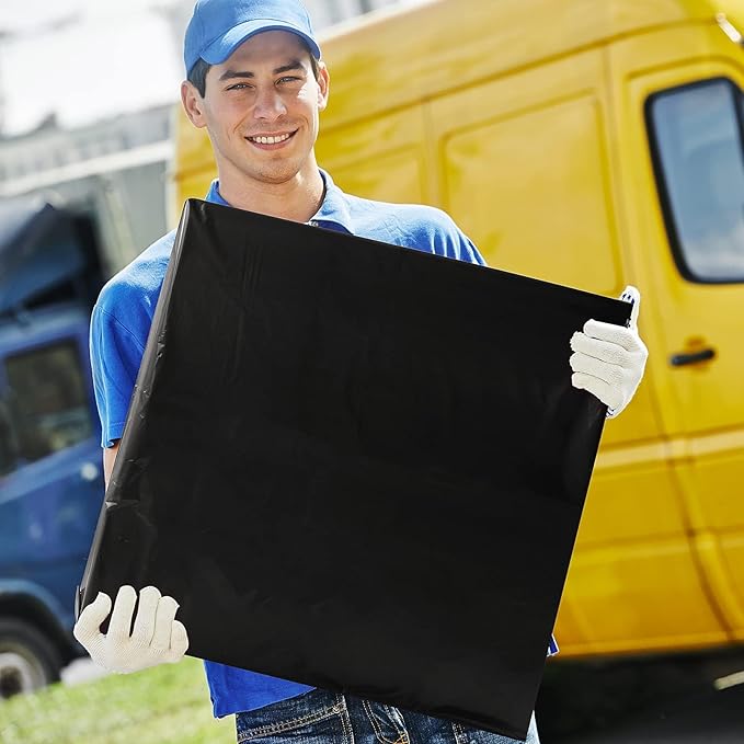 METRONIC Large Poly Mailers 24x24" 300PC Black, Strong Adhensive Shipping Bags for Clothing, Waterproof Packaging Bags, Bulk Shipping Envelopes for Small Business, Mailers Poly Bags Mailing Envelope