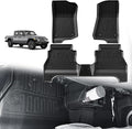 TripleAliners Floor Mats All Weather Compatible with 2020-2024 2025 2026 Jeep Gladiator JT Accessories 1st & 2nd Row Full Set Floor Liners TPE Heavy Duty Custom Fit Car Mats