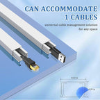 Small Wire Covers on Wall - One Cord Channel Cable Management System - Cable Cover on Wall for Home and Office, 8-Pack 125 inch, White