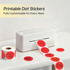 2 inch Dot Stickers Labels Circle Garage Sale Sticker 750Pcs Round Thermal Printer Stickers Printable Writable Price Labels for Yard Sale, Fluorescent Red