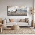 ZHENGYIN Large Bull Elk Wall Art, Deer Wildlife Canvas Print, Rustic Modern Farmhouse Wall Decor for Living Room Office, Above Sofa, 24x48 Inch