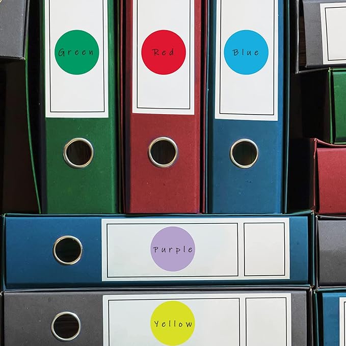 SHYGO® 1“ Blue Circle Dot Stickers Color Coding Labels, 1000PCS 2 Rolls