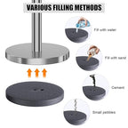 kaiyomi 6Pcs Stanchions with Red Velvet Ropes Set, 5 Feet Velvet Ropes and Posts Poles for Red Carpet Party Decoration and 360° Photo Booth (Silver)