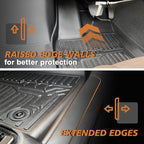 TripleAliners Floor Mats Compatible with Toyota Tundra 2022-2025 CrewMax Cab Accessories All Weather Custom Fit TPE Floor Liners 1st & 2nd Row Full Set Interior Liners