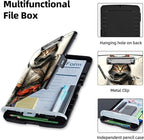 Clipboard with Storage Box & Pen Holder,Heavy Duty Clip Boards 8.5x11 for Nursing,High Capacity,School & Office Supplies,Samurai Cat