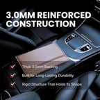 LINTRU Car Registration and Insurance Holder Trifold, Oversized Fit with Reinforced Construction, Matte PU Leather Vehicle Glove Box Organizer for Documents, Car Accessories for Men and Women