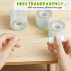 15 Rolls Transparent Tape Refills, Clear Tape, Gift Wrap Tape 3/4 Inch x 1000 Inch, Clear Tape Refill Rolls for Gift Wrapping, Home, School Office Supplies