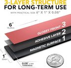 X-bet MAGNET Magnetic Strips with Adhesive Backing - Magnetic Tape for Crafts - Tool and Knife Magnet Strips for Kitchen, Garage and Garden - Adhesive Magnetic Tool Holder Strip for Wall