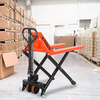 APOLLO Manual Scissor Pallet Jack High Lift Hand Truck 2200lbs Capacity 45" Lx21 W Fork Size for Material Handling Only Suitable for Open-Bottom Pallets