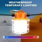 NS 100FT Construction String Lights 150W LED Industrial Grade 15000LM 5000K IP65 Linkable for Construction Sites, Temporary Work, Renovation, Jobsite,All Outdoor Lighting, with 10 Bulbs and Hook