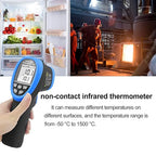 High Temp Infrared Thermometer -58℉~2732℉ Industrial Pyrometer 30:1 Digital IR Temperature Gauge,Non-Contact High Temperature Gun for Kiln,Forging,Engine,Industry and Home Repair.