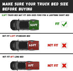 Truck Bed Mat Fit 2015-2026 Ford F150 & Lightning 5.5FT Bed (Not Fit 6.5FT/8FT Bed), TPE All Weather Truck Bed Liner Cargo Liner F150/Lightning Accessories