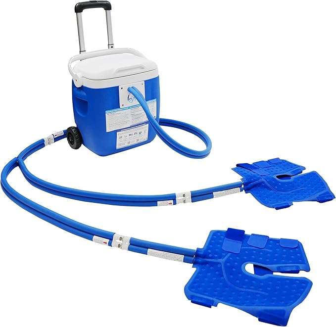 Polar Active Ice 3.0 Cold Therapy Ice Machine System with Programmable Timer, Two Knee and Joint Compression Pads, Lightweight 16 Quart Cooler, Quiet Pump, Strong Cryotherapy Pain Relief Treatment