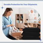 Fuxury Poly Mailers 25 Pcs 17.7 X 22", XL Shipping Bags for Clothing, Strong Adhesive Shipping Mailing Envelopes,Large Self-Sealing Polymailer for Small Business Black #10