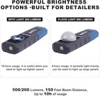 NextLED Ultimate NT-6692M Professional Rechargeable Auto Detailing Light, CRI 96+ Color Match & Ceramic Coating Light, 5 Color Temps, 500 Lumens, W/Light Diffuser, IPX6, 3-Year Warranty