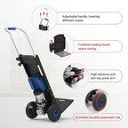 ZW4250 Electric Dolly Stair Climbing Cart, 1500W Powered Stair Climber Hand Truck Trolly, 550lbs Load Capacity Motorized Stair Climbing Dolly for Moving Heavy Cargoes on Stairs