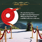 8Pcs Gold Stanchion Post Queue Velvet Ropes and Posts with Soild Base and 4pcs 5 Ft Red Velvet Ropes Carpet Ropes Posts Stanchion Set Crowd Control Barriers for Party Supplies
