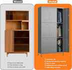 Employee Lockers with 27 Hooks,9 Doors Metal Storage Locker with Card Holder for Employees Home Gym,Assembly Required (Dark Grey)