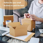 Eupako 8x6x4-Small-Shipping-Boxes-30-Pack-Brown-Corrugated-Box-Mailers, Cardboard Boxes for Packaging Small Business, Mailing