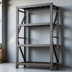 torage Shelves,Garage Shelving Heavy Duty Metal Adjustable Garage Shelves, Shelving Units Industrial Shelving for Warehouse(Black, W31.5*D19.7*H63)