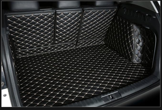 Custom Fit Pet Dog Cover Trunk Cargo Liner Floor Mats for Mercedes G Wagon W463 G350 G500 G55 G63 2007-2018 All Weather Cargo Mat Full Coverage Black w/Gold Stitching