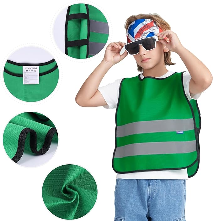 A-SAFETY Kids High Vis Reflective construction Safety vest customized LOGO