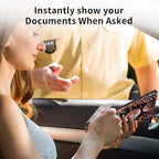 Car Registration and Insurance Holder, Leather Car Glove Box Organizer, Cool Car Accessories for ID, Driver's License Cards & Essential Document, business cards, Men&Women,Crescent Pink Flower
