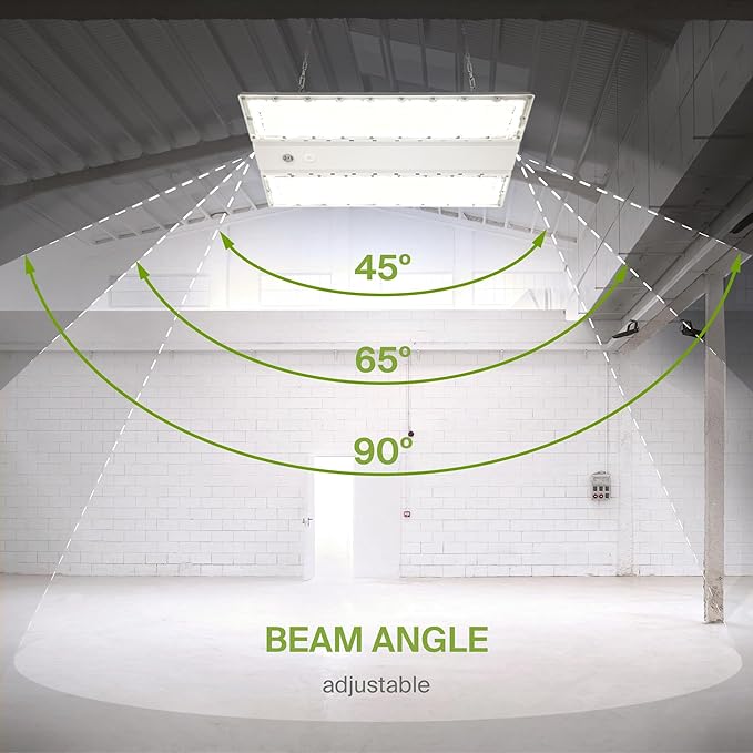 ASD LED Linear High Bay Light Fixture, Commercial Shop Lighting | 3CCT, Dimmable, Angle Adjustable, DLC Premium, UL Listed | 220W 36000LM 3500-5000K 100-277V | Warehouse, Garage, Workshop Lamp | White