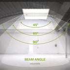 ASD LED Linear High Bay Light Fixture, Commercial Shop Lighting | 3CCT, Dimmable, Angle Adjustable, DLC Premium, UL Listed | 220W 36000LM 3500-5000K 100-277V | Warehouse, Garage, Workshop Lamp | White