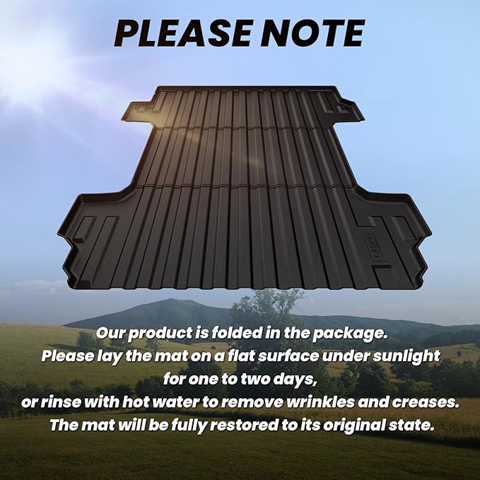 LASFIT Truck Bed Mat 2019-2026 for Chevrolet Chevy Silverado 1500 | GMC Sierra 1500 (Only Fit 6.6FT Bed), Bed Liner for Chevy Silverado GMC Sierra 1500, Not Fit Optional CarbonPro Bed