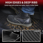 LASFIT Floor Mats for Mercedes Benz GLE SUV 2020-2026 350/450 / 450e / 580/53 AMG / 63 AMG S (Not Fit for Coupe), All Weather TPE Floor Liners Custom Fit GLE Car Mats, 1st & 2nd Row Set, Black