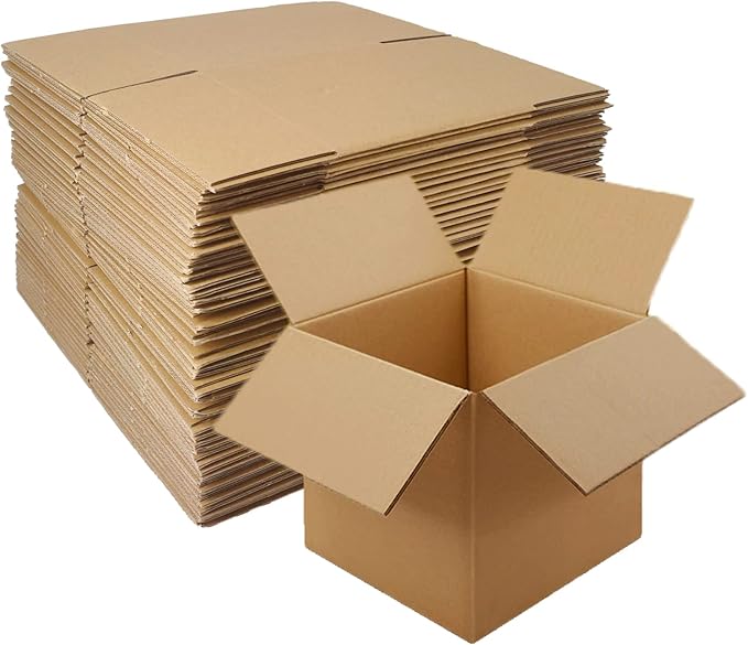 40 Pack Small Shipping Box 6x6x6 inch, Corrugated Cardboard Mailer Shipping Boxes for Small Business Packing Mailing