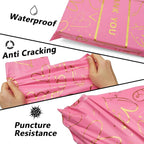 Thank You Poly Mailers 6x9 Inch 100 Pcs - Heart printed Shipping Bags, 2.4mil Thickness, Waterproof and Tear Resistant Mailing Envelopes, Self-Sealing Packaging Bags for Clothing