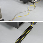 D-Line 30ft Floor Cord Cover, Made in USA Linkable Cable Protector, Hide Extension Cords, Protect Cords, Prevent Cable Trips, Cord Hider, Heavy Duty - Cord Cavity = 1.18" (W) x 0.39" (H), Black/Yellow
