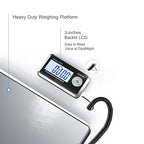 Shipping Scales 440lbs x 1.76oz Stainless Steel Large Platform,Small Business,Superlight High Accurate Postal Scales for Shipping Packages,Post Offices,Luggage Scale Battery and Adapter