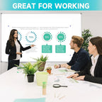 JILoffice Large Magnetic White Board, Dry Erase Board 96 x 48 Inch, Silver Aluminum Frame Wall Mounted Board for Office Home and School