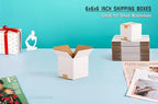 6x6x6 inch Small Shipping Boxes, White Corrugated Cardboard Boxes for E-Commerce, Mailing, Storage, Gifts Wrapping, 25 Pack