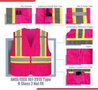 KAYGO Safety Vest with Pockets - High Visibility Reflective Vest ANSI Class 2 Construction Vest
