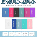 Light Blue Poly Bubble Mailers 8.5x12 inch #2 | Self Seal Padded Envelopes | Cushioned Bubble Mailer | Usable Size 8.5x11 | Water Proof | Lightweight mailing Shipping Bags | 200 Pack Bulk