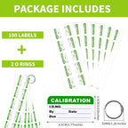 300 Pack 0.5" x 1" Self Laminating Calibration Labels with O Ring Stickers for NIST & ISO-9000 Calibrations, Inventory, Quality Control Organization