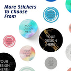 100 Custom Vinyl Stickers - Upload Your own Image, Text, Design, Logo - Personalized Logo Labels for Handmade, Packaging, Bottle, Jars, Candle, Brand Stickers (Sky Blue, 2x2)
