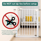 BABELIO Safety Gate Door Fits for Stairs, Narrow and Wide Doorways with Auto Close, Easy Install, No Drilling, Pressure Mounted for Baby, Child, Pets, Dog/Puppy, 26''-40'', White