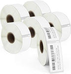BETCKEY - Removable Film Label Replacement for DYMO 30336 (1" x 2-1/8"), Durable Waterproof Barcode Label - Compatible with Rollo, DYMO 450, 4XL & Zebra Printers[6 Rolls/3000 Labels]