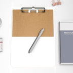 Hongri Plastic Clipboard with Pen Holder, White 8.5x11 Letter Size Clip Board for Classroom, Office, Students, Nurses and Women, Low Profile Clip, Size 12.5 x 9 in(Pack of 2)